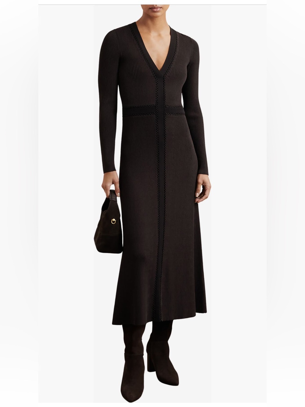 Reiss Long Sleeve Knit Dress